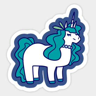 Blue Unicorn Sticker